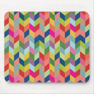 Modern Herringbone Pattern Mouse Pad