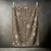 Modern hexa sepia golden ursidae mandala art