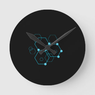 Modern Hexagon Inside Circle Wall Clock