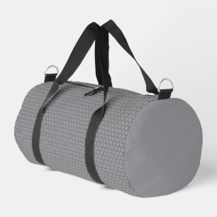 Modern Hexagonal Grid Geometric Pattern Duffle Bag