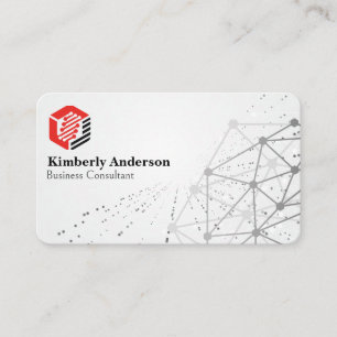 Modern Hexagonal Tech Logo Networking Background Business Card