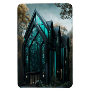 Modern Hi-Tech Gothic House Exterior Design Magnet