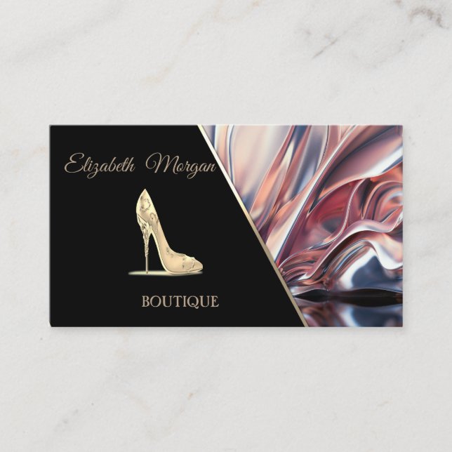 Modern High Heel Abstract  Business Card (Front)
