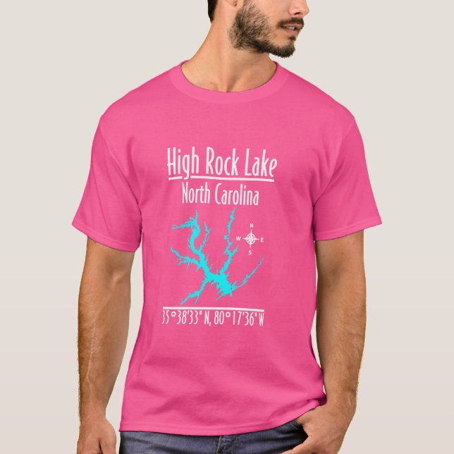 Modern High Rock Lake - North Carolina T-Shirt (Front)