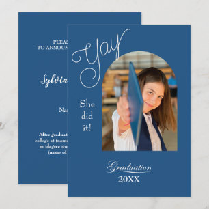 Modern High School Graduation Announcement - photo