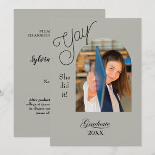 Modern High School Graduation Announcement - photo