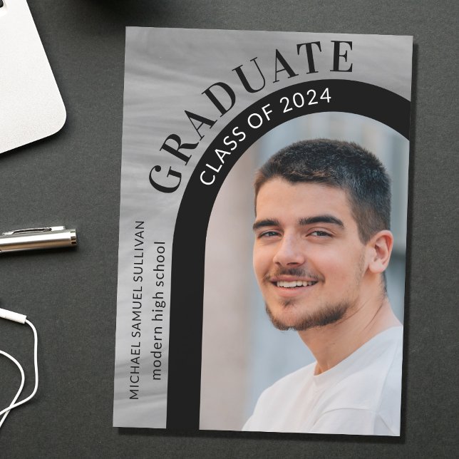Modern High School Photo Graduation  Announcement (Creator Uploaded)
