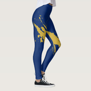 Modern High Waist Navy Leggings Everyday Wear