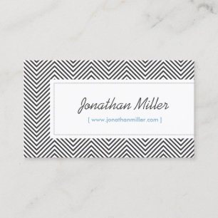 Modern & Hip Black Chevron Pattern Business Card