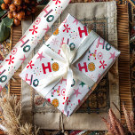 Modern Ho Ho Ho Colourful Christmas  Wrapping Paper<br><div class="desc">Enjoy this unique Christmas wrapping paper. Your gift-giving this holiday season will be wrapped in joyful, colourful pattern, making every present stand out. These festive, vibrant designs are perfect for adding a cheerful touch to your Christmas celebrations and making your gifts extra special. Elevate your holiday wrapping game with our...</div>