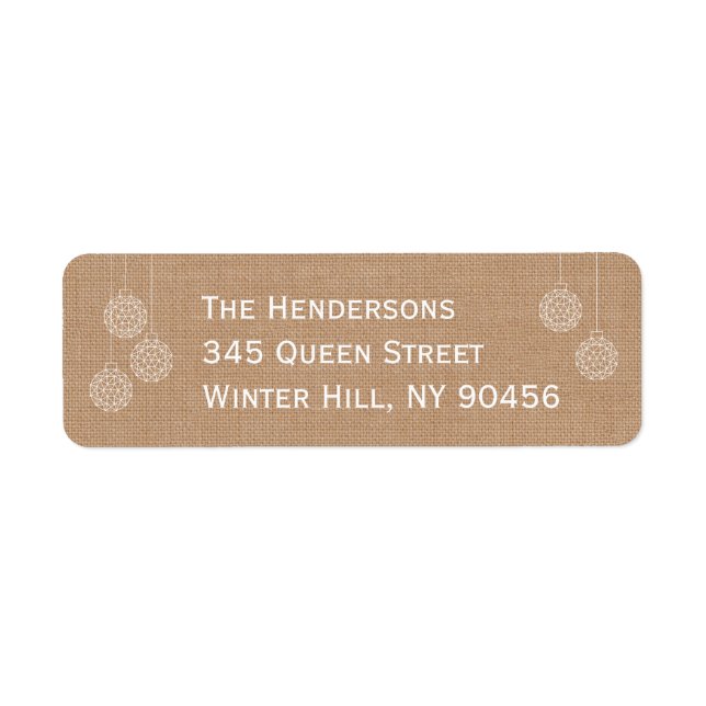 Modern Holiday Address Label - brown (Front)