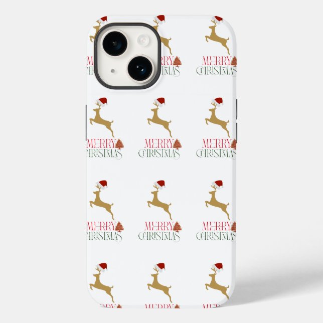 Modern Holiday Case-Mate iPhone 14 Case Christmas (Back)