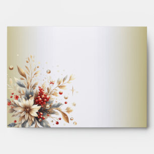 Modern Holiday Flowers Envelope