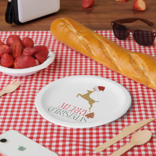 Modern Holiday Paper Plates Christmas