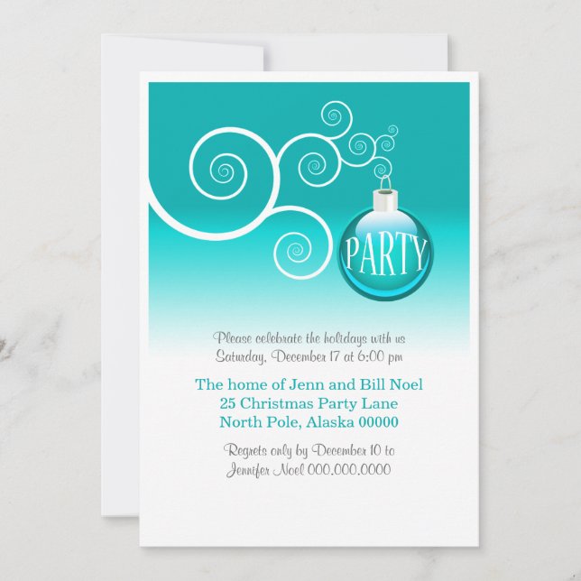 Modern Holiday Party Invitations (Front)