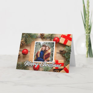 Modern Holiday Photo Template Merry Christmas