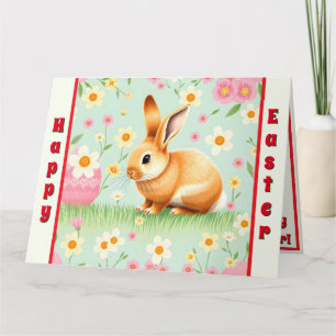 Modern Holiday Rabbit Easter Collection Card