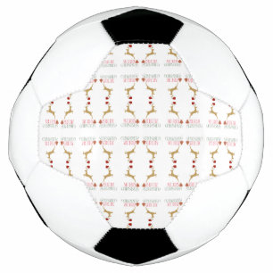 Modern Holiday Soccer Ball Christmas