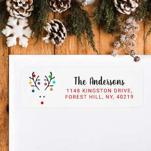 Modern Holiday Whimsical Reindeer Christmas