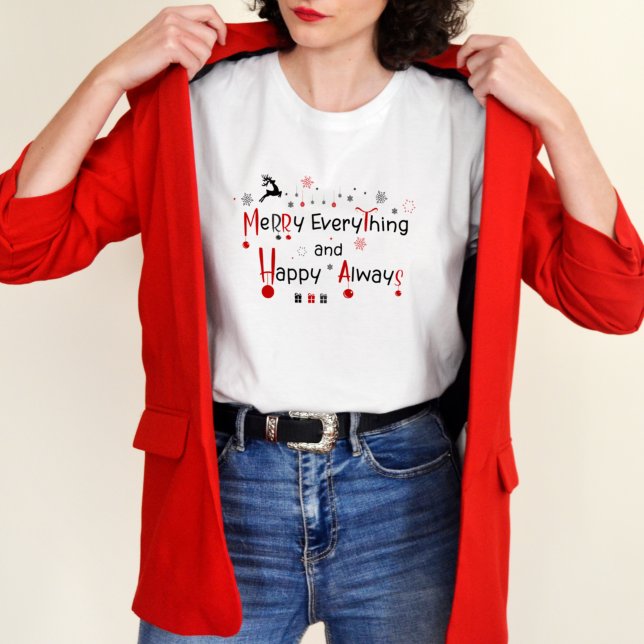 Modern Holiday White Christmas T-Shirt (Creator Uploaded)