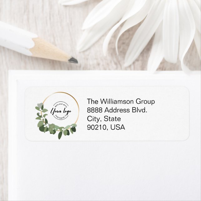 Modern Holiday Wreath Company logo return address (Insitu)