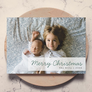 Modern Holidays   Cute Christmas Siblings Photo Holiday Card