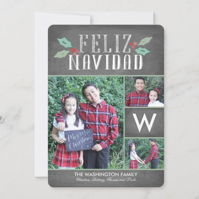 Modern Hollies Feliz Navidad Holiday (Front)