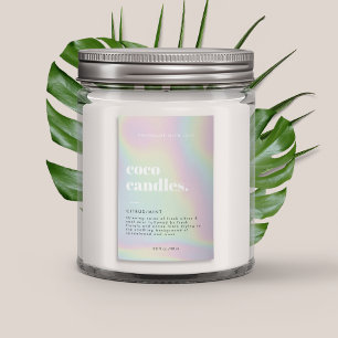 Modern Holographic Candle Label