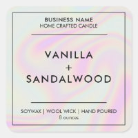Modern Holographic Candle Label Sticker
