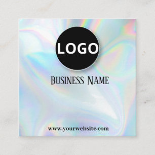 Modern Holographic Editable Appointment Cards