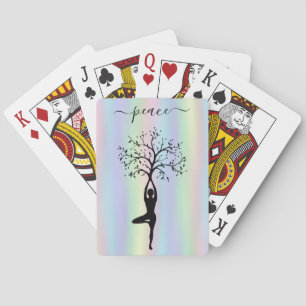 Modern Holographic, Peace Yoga Playing Cards