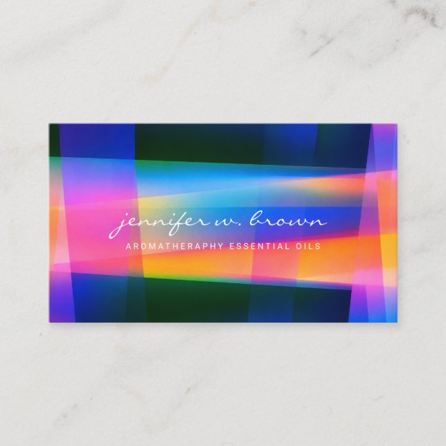 Modern Holographic Prism Business Card (Front)
