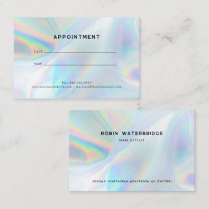 Modern Holographic Professional Stylist Business Card