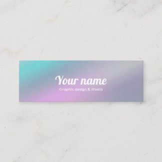 Modern Holographic Style Rainbow Pastel Mini Business Card