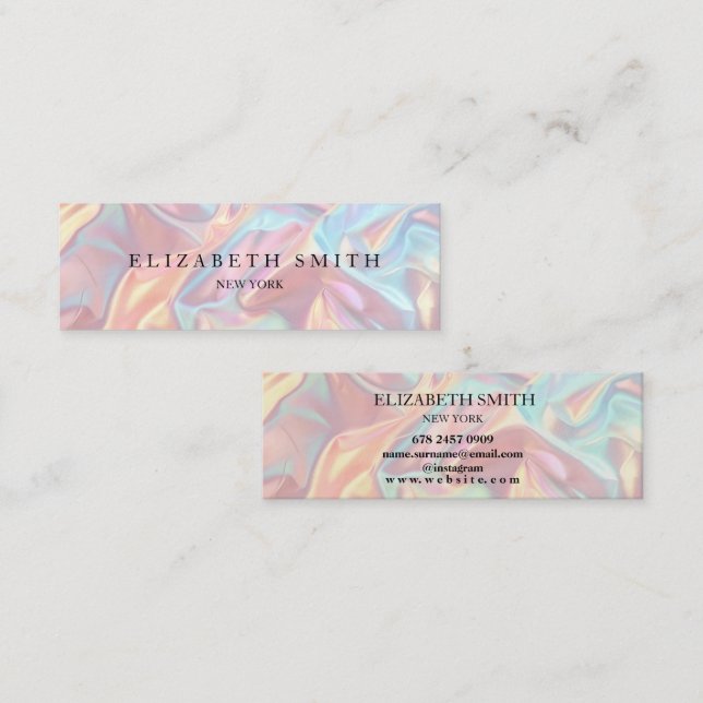 Modern Holographic Texture Business Card  (Front/Back)