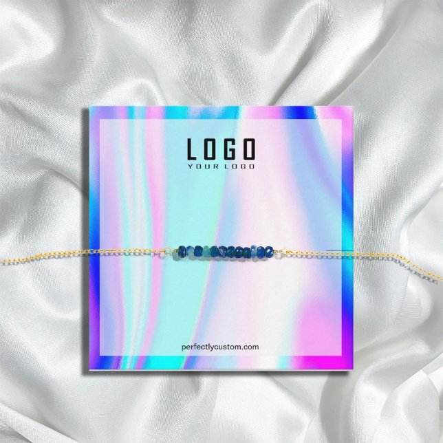 Modern Holographic Unicorn Bracelets Square Business Card (Creator Uploaded)