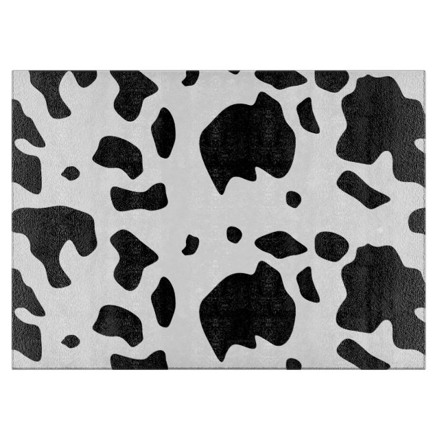 Modern Holstein Friesian Cow Animal Print Pattern Cutting Board (Front)