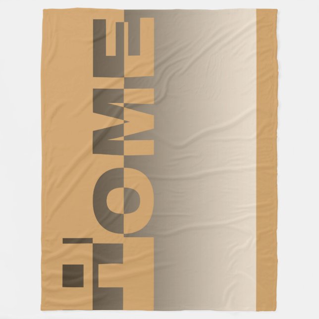 Modern HOME Banner + your backgr. & ideas Fleece Blanket (Front)