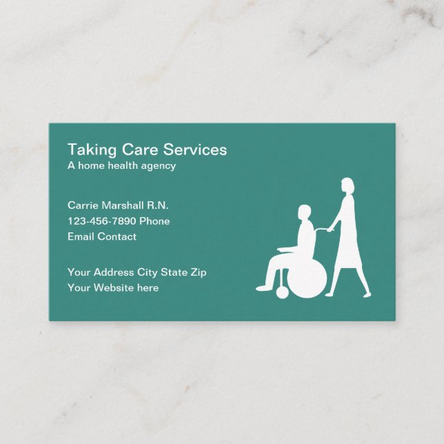 Modern Home Health Agency Business Card (Front)