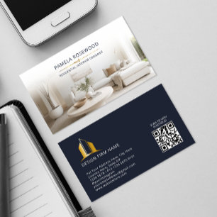 Modern Home Interior Design Studio Business Card