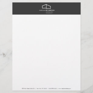 Modern Home Logo II Construction, Realtor Dk Grey Customised Letterhead