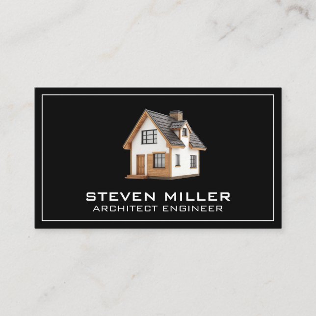 Modern Home | Real Estate Residential Business Card (Front)