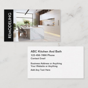 Modern Home Remodeling Services Business Card