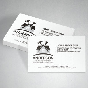 Modern Home Repair Maintenance Service Business Card