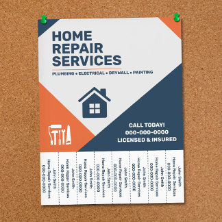Modern Home Repair Tear Off Strips Flyer
