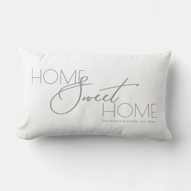 Modern Home Sweet Home Housewarming  Lumbar Cushion (Front)