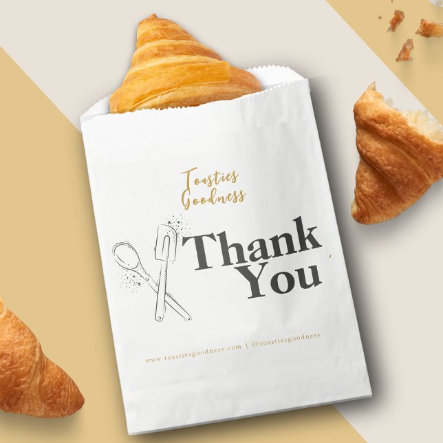 Modern Homemade Baked Goods Thank You Favour Bags (Creator Uploaded)