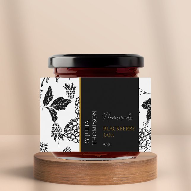 Modern Homemade Blackberry Jam Label (Creator Uploaded)