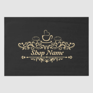 Modern Homemade coffee Bakery custom Business Logo Tissue Paper