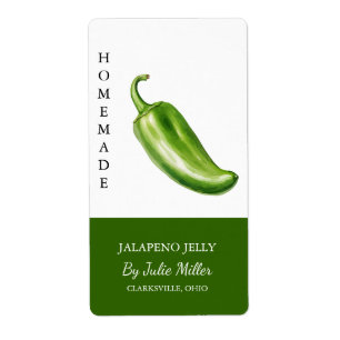 Modern Homemade Jalapeno Jelly Label